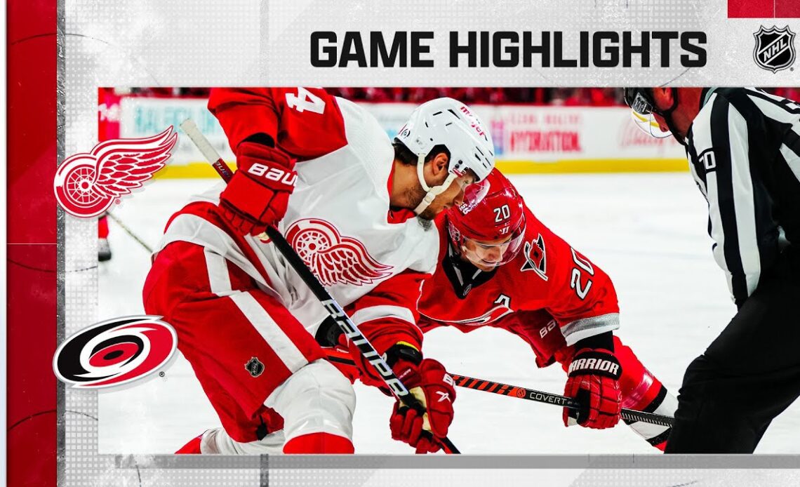 Red Wings @ Hurricanes 4/11 | NHL Highlights 2023