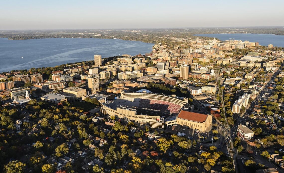 Madison downtown aerial