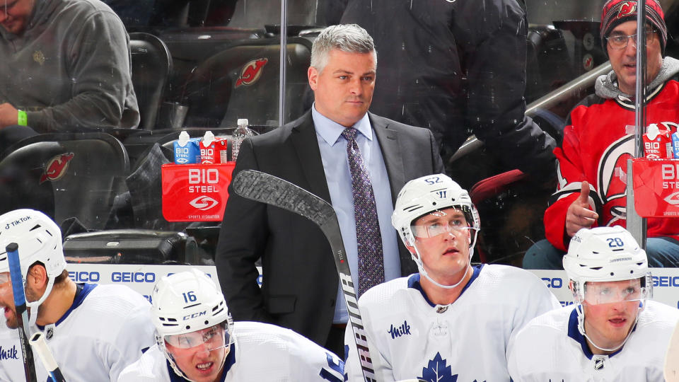 Sheldon Keefe will certainly be on the hot seat if the Leafs fizzle out in the second round.  (Getty)