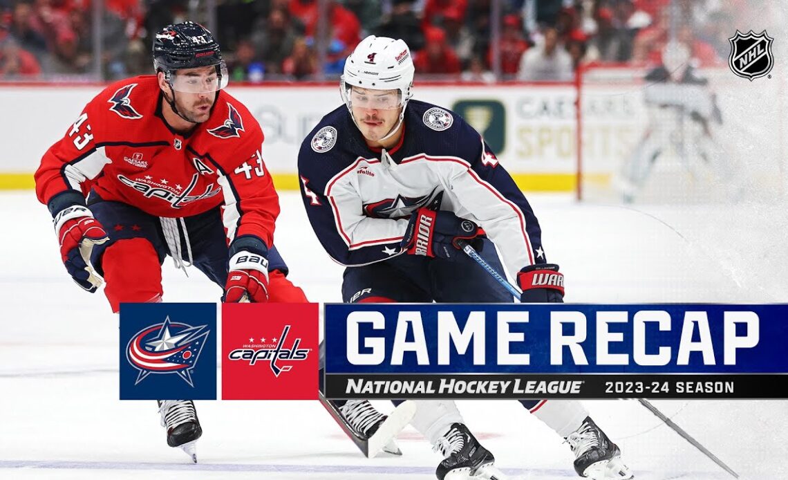 Blue Jackets @ Capitals 11/18 | NHL Highlights 2023