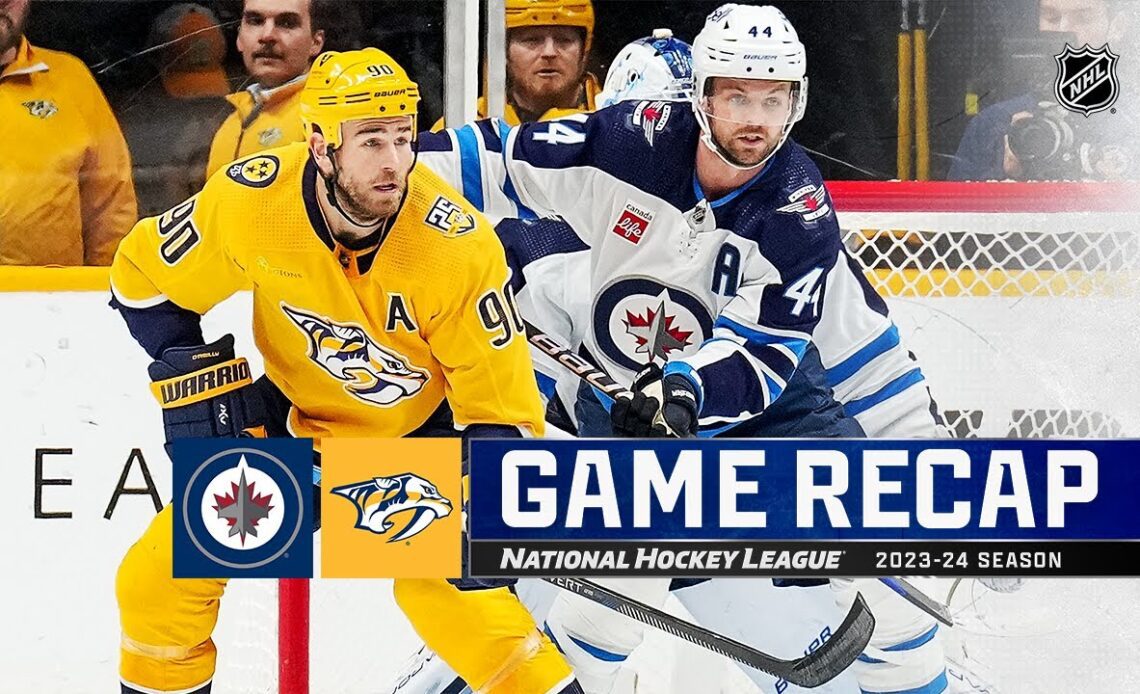 Jets @ Predators 11/26 | NHL Highlights 2023