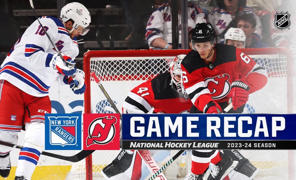 Rangers @ Devils 11/18 | NHL Highlights 2023