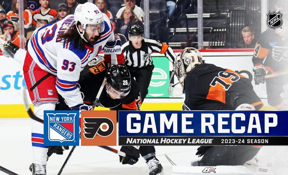 Rangers @ Flyers 11/24 | NHL Highlights 2023