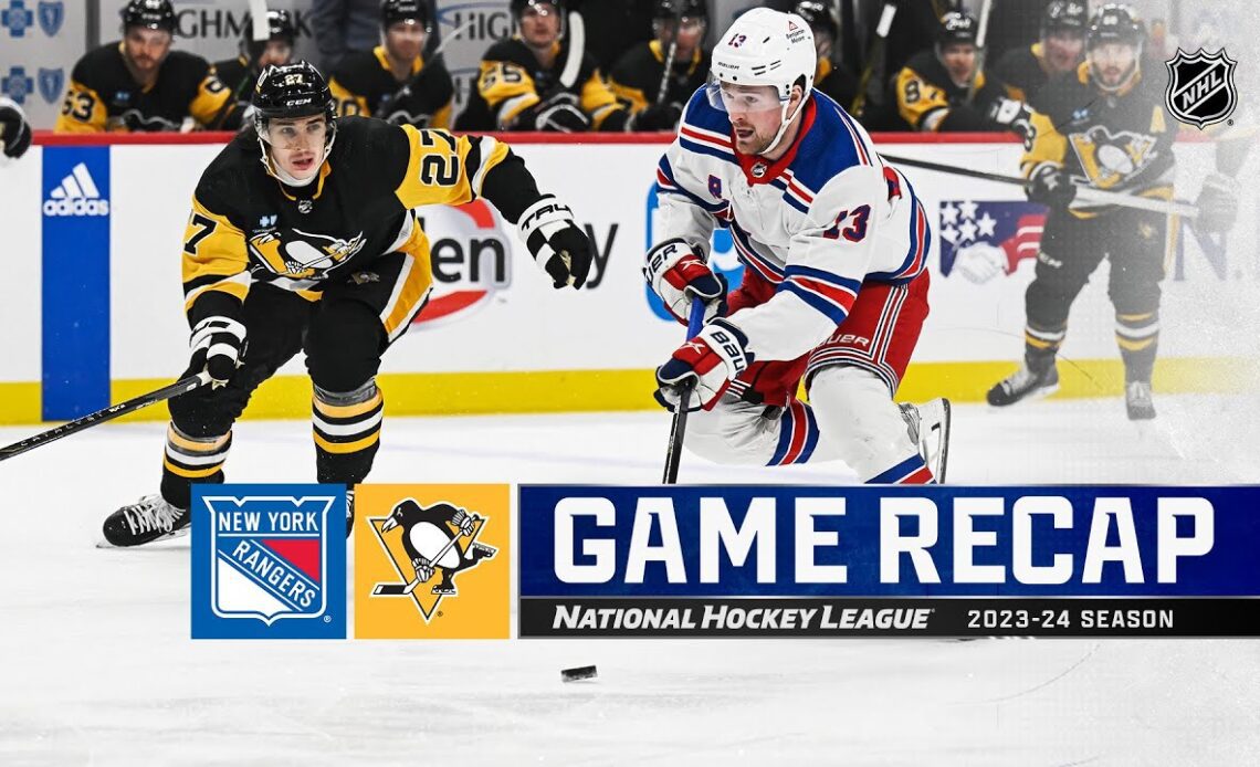 Rangers @ Penguins 11/22 | NHL Highlights 2023