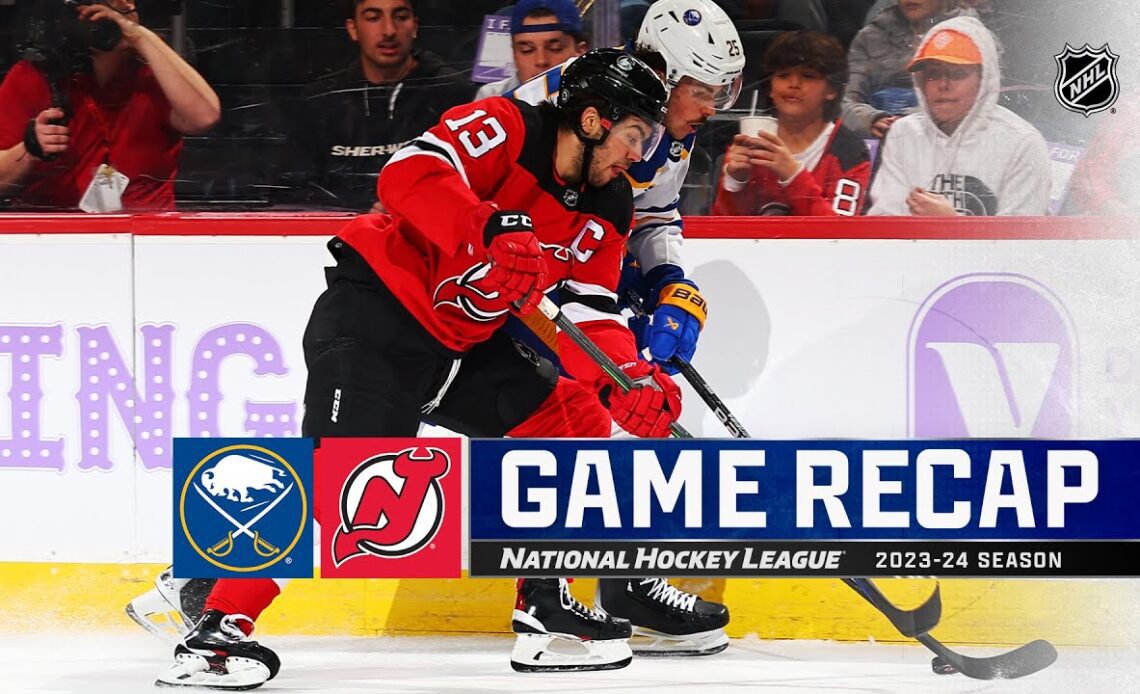 Sabres @ Devils 11/25 | NHL Highlights 2023