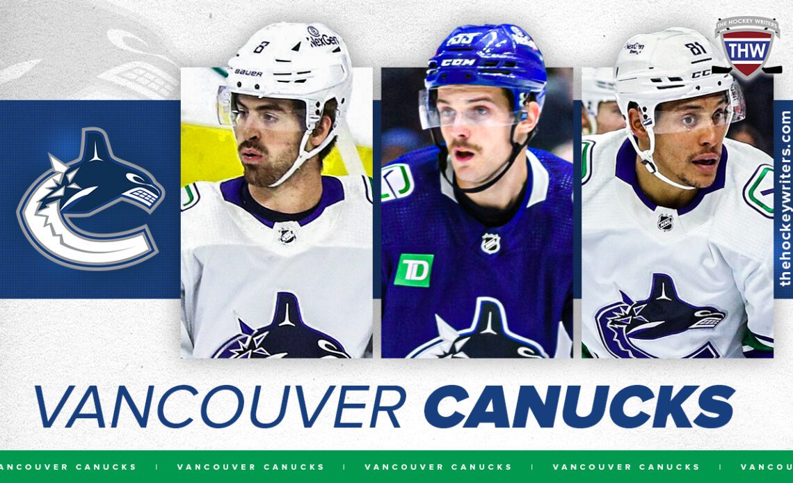 Conor Garland, Teddy Blueger and Dakota Joshua Vancouver Canucks