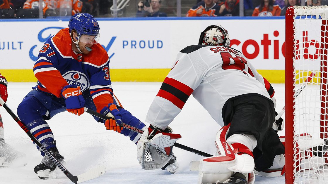 Devils end road trip with 4-1 loss at Oilers, snapping win streak