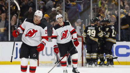 Devils let up four second-period goals in 5-2 loss to Bruins