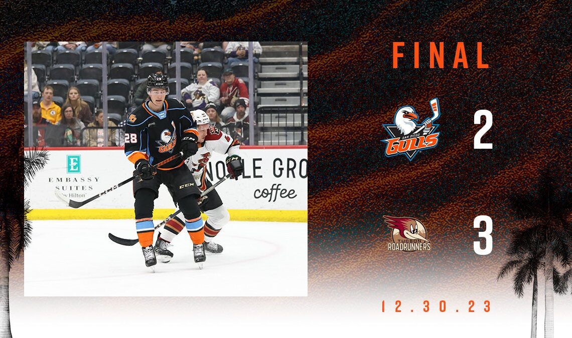 Gulls Close Out 2023 With 3-2 Loss To Roadrunners