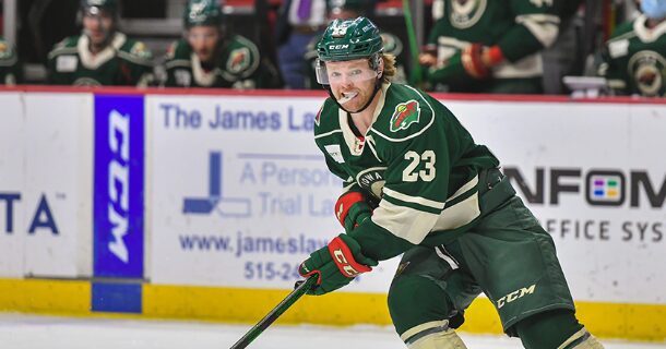 IOWA WILD SIGNS FORWARD MASON SHAW TO AHL CONTRACT