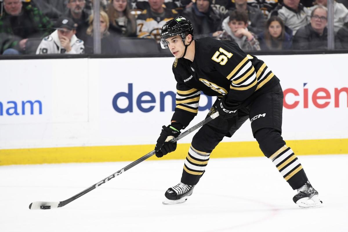 Jim Montgomery explains why he benched Matthew Poitras in Bruins' win