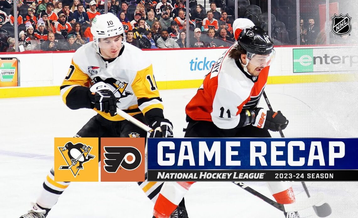 Penguins @ Flyers 12/4 | NHL Highlights 2023