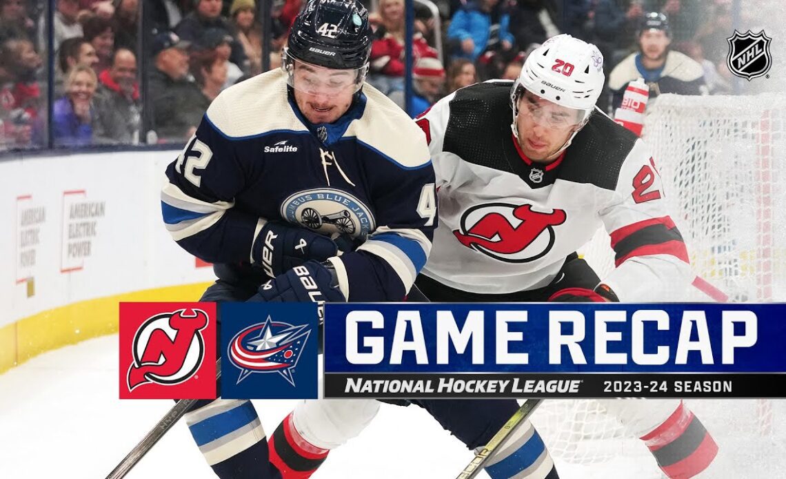 Devils @ Blue Jackets 1/19 | NHL Highlights 2024