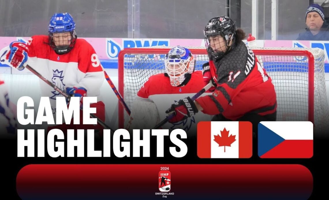 Highlights: Canada vs Czechia | 2024 #U18WomensWorlds