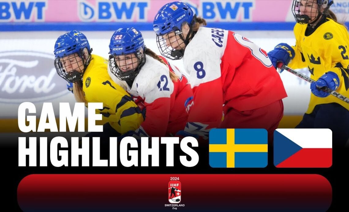 Highlights:  Sweden vs Czechia | 2024 #U18WomensWorlds