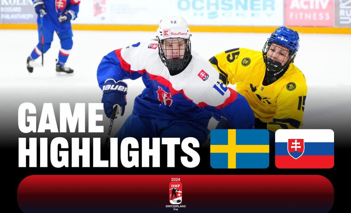 Highlights: Sweden vs Slovakia | 2024 #U18WomensWorlds