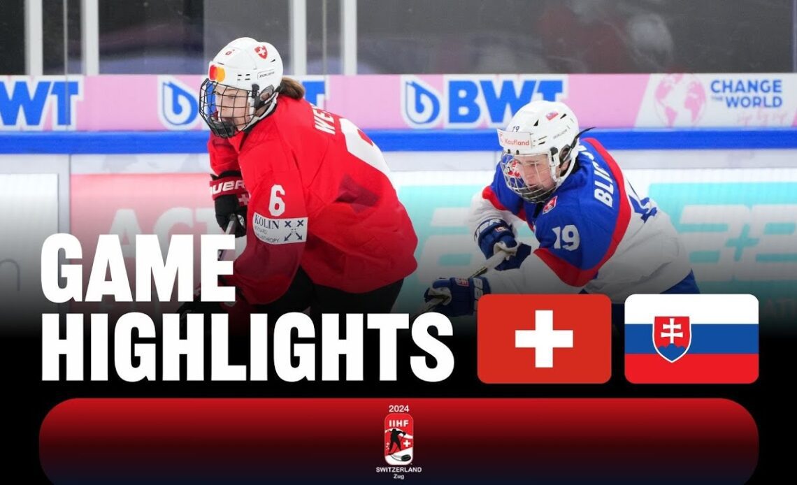 Highlights: Switzerland vs Slovakia | 2024 #U18WomensWorlds