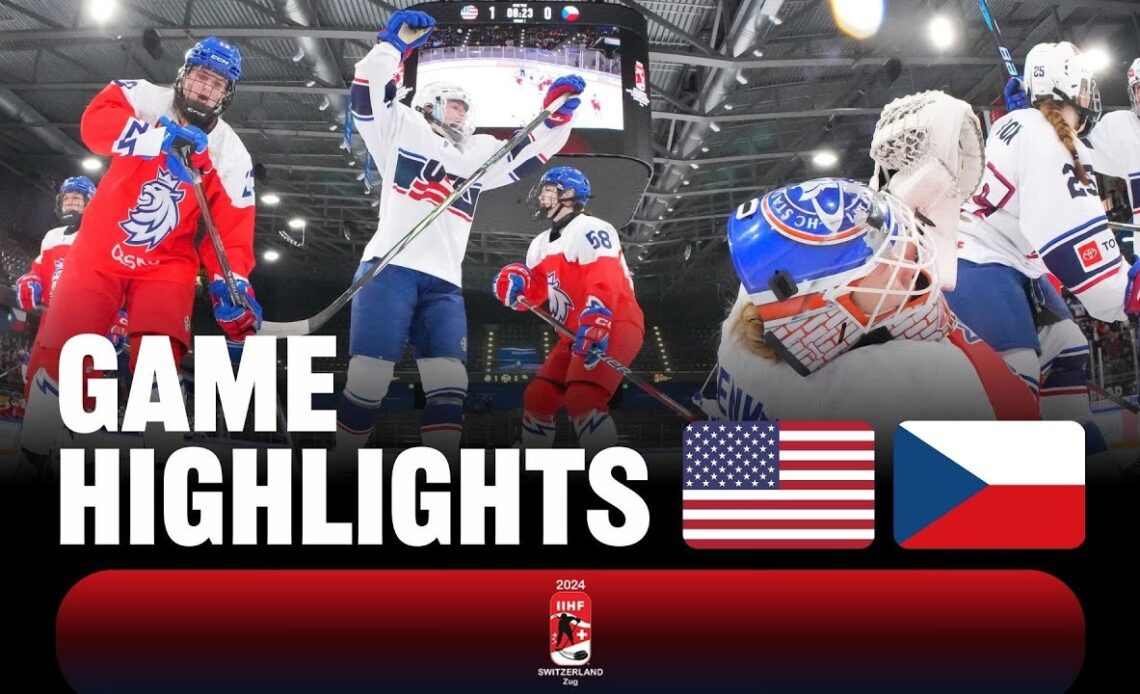 Highlights: USA vs Czechia | 2024 #U18WomensWorlds