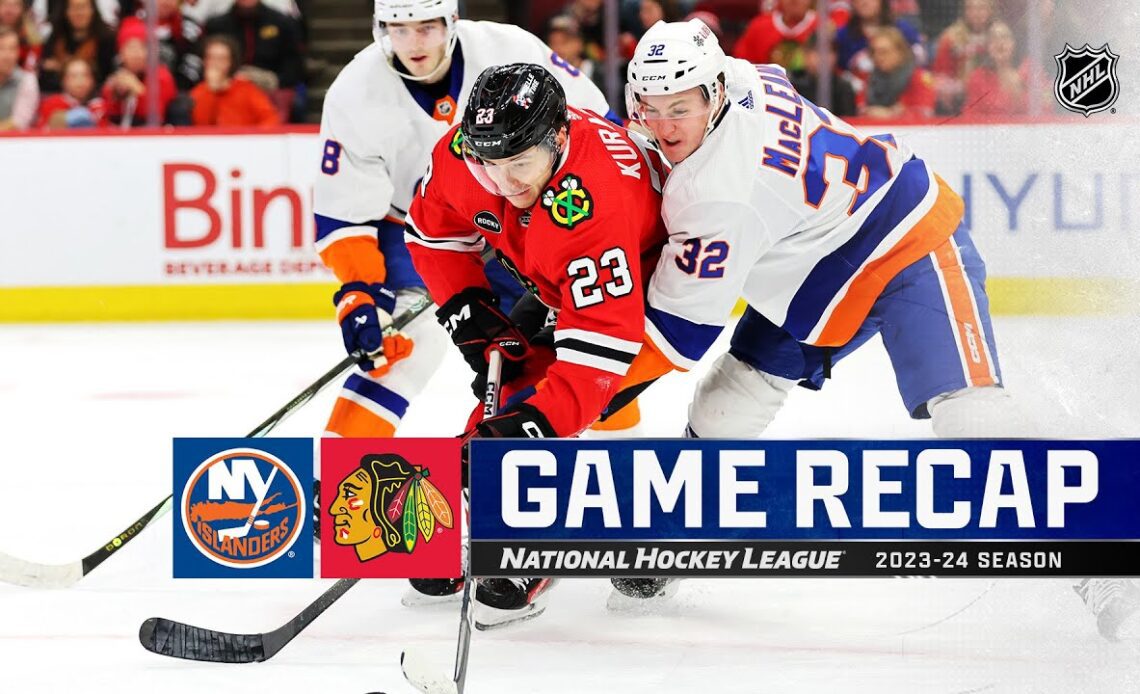 Islanders @ Blackhawks 1/19 | NHL Highlights 2024