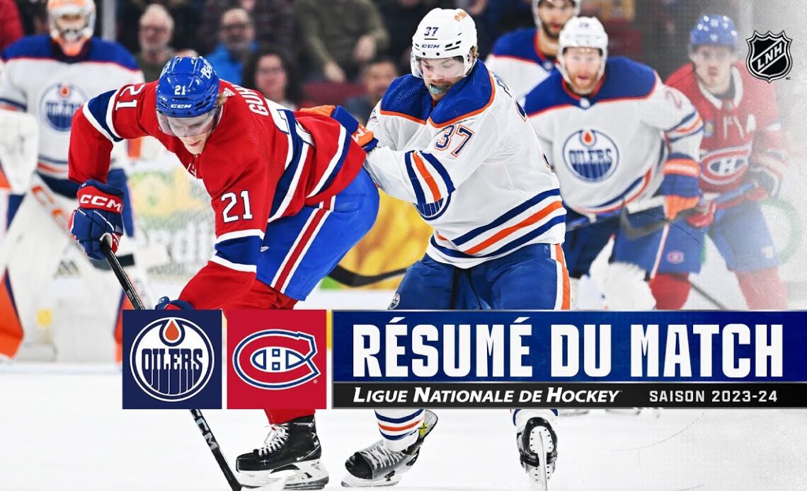 Oilers vs Canadiens 13/01 | Faits saillants