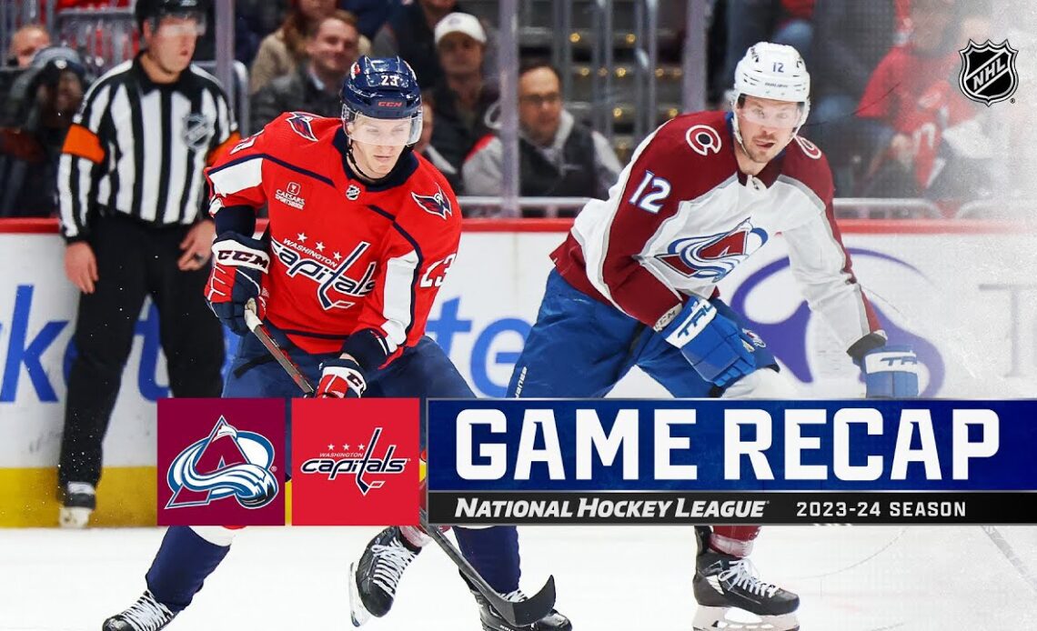 Avalanche @ Capitals 2/13 | NHL Highlights 2024