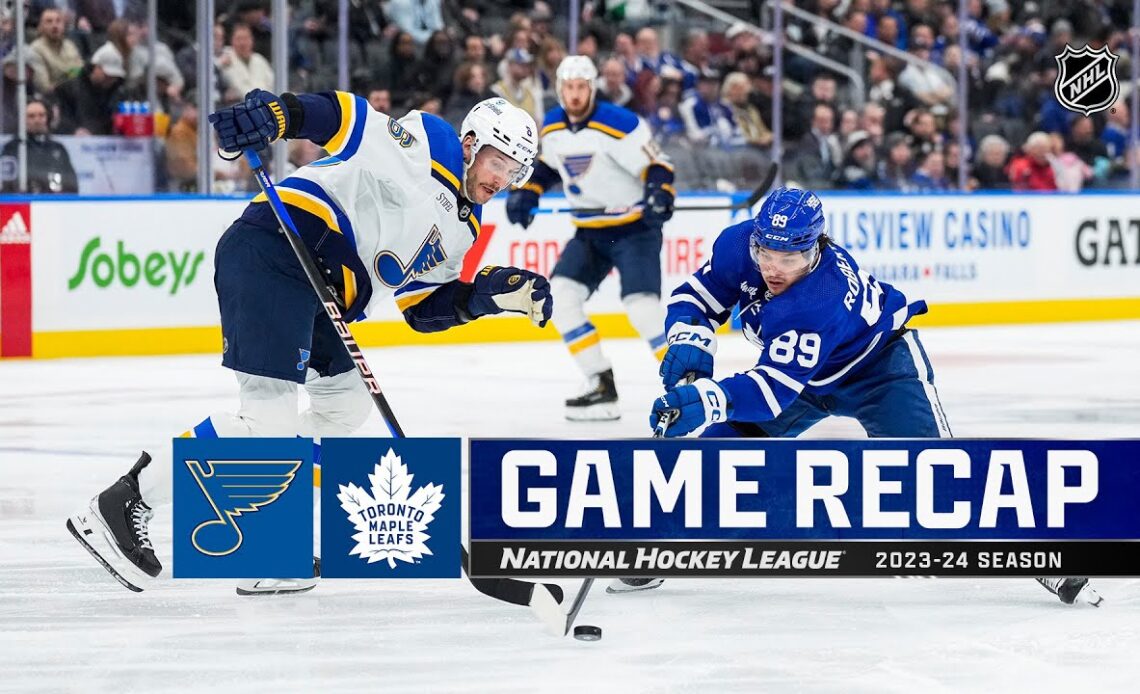 Blues @ Maple Leafs 2/13 | NHL Highlights 2024