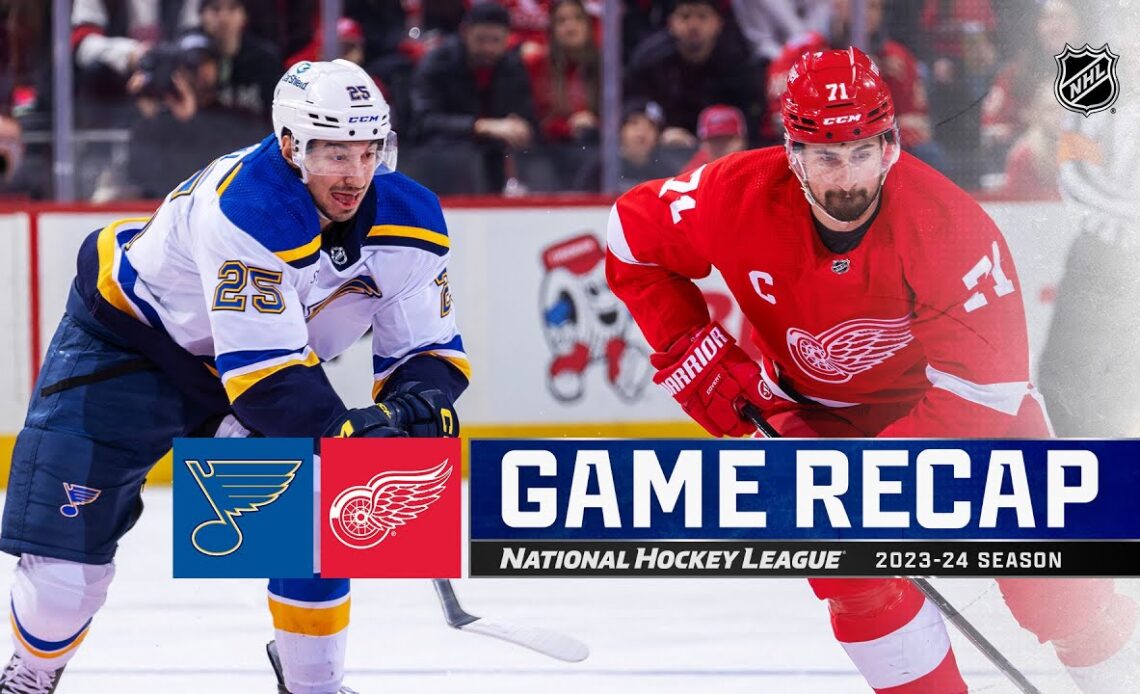 Blues @ Red Wings 2/24 | NHL Highlights 2024