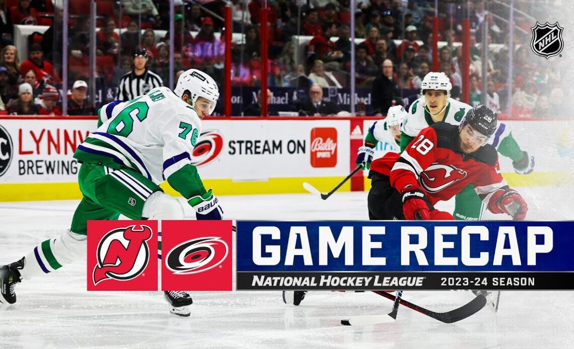 Devils @ Hurricanes 2/10 | NHL Highlights 2024