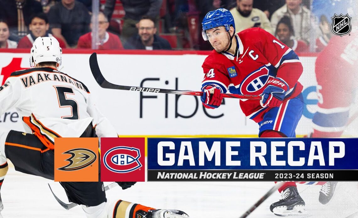 Ducks @ Canadiens 2/13 | NHL Highlights 2024