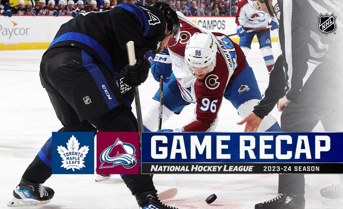 Maple Leafs @ Avalanche 2/24 | NHL Highlights 2024