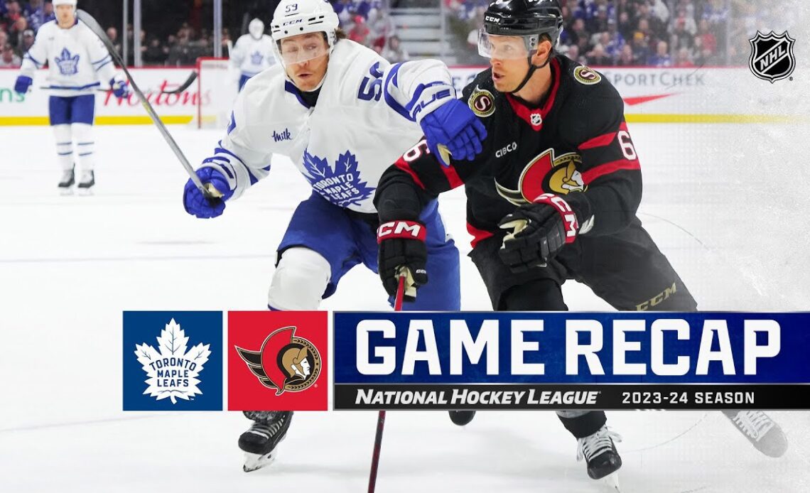 Maple Leafs @ Senators 2/10 | NHL Highlights 2024