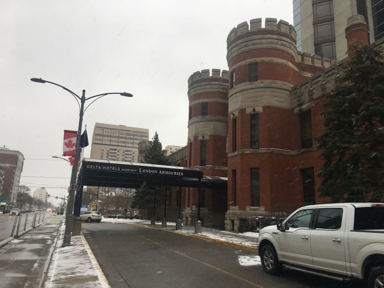 The Delta Armouries in London, Ont. Police have asked for a search warrant to the room where the alleged sexual assaults took place. 