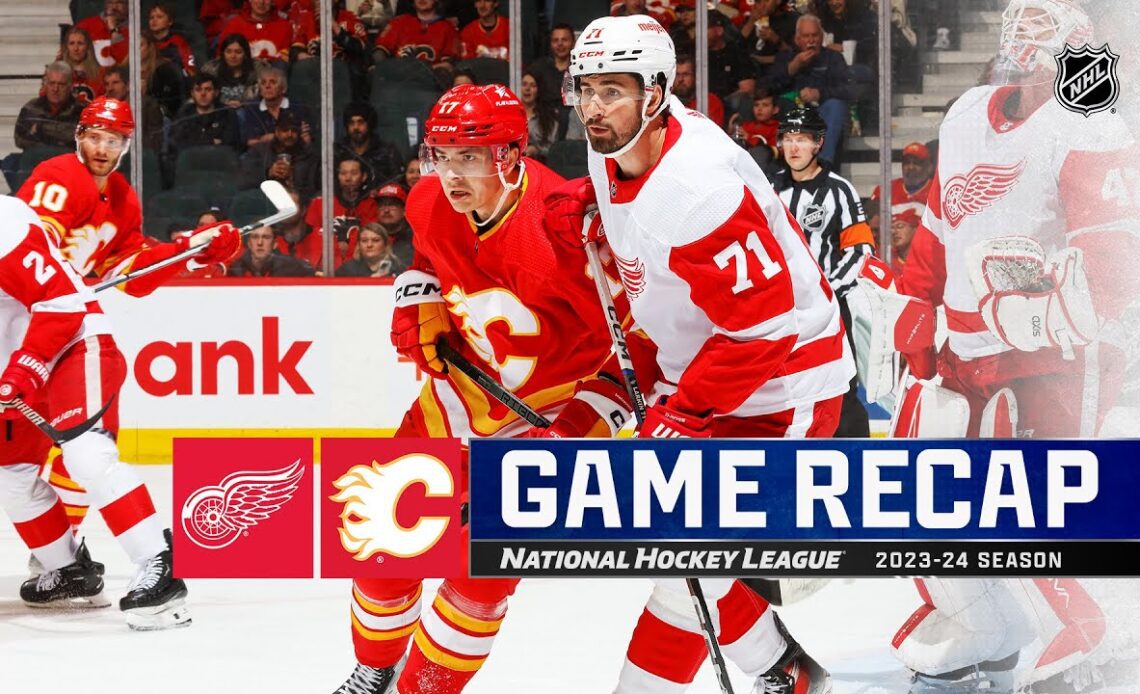 Red Wings @ Flames 2/17 | NHL Highlights 2024