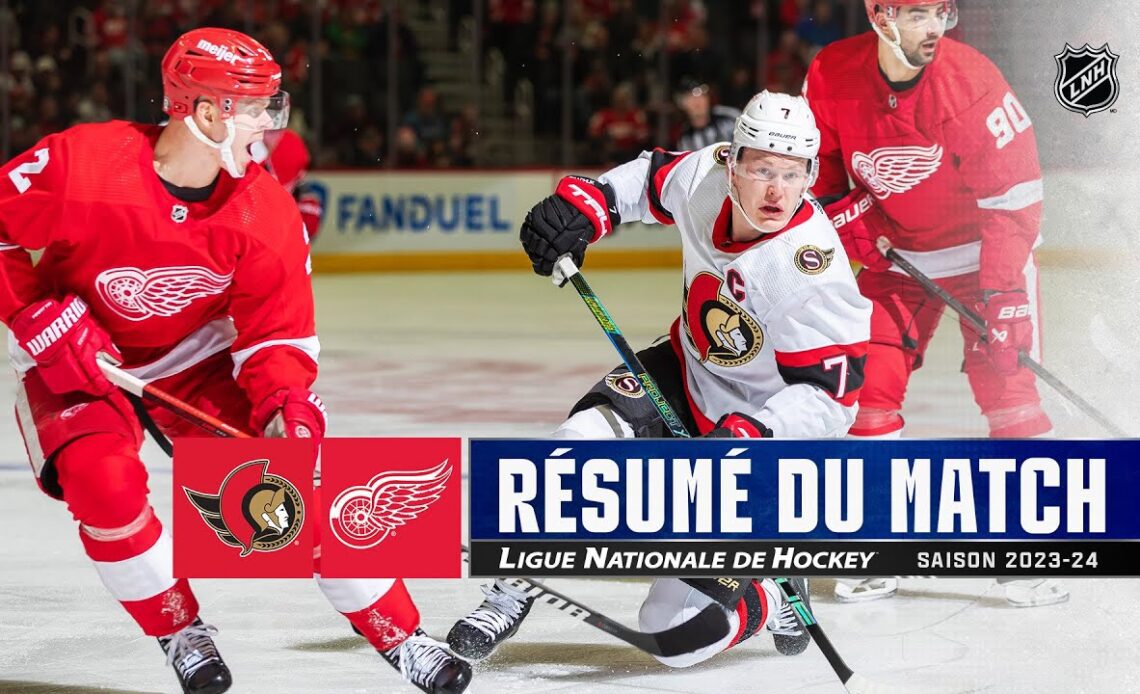 Sénateurs vs Red Wings 31/01 | Faits saillants