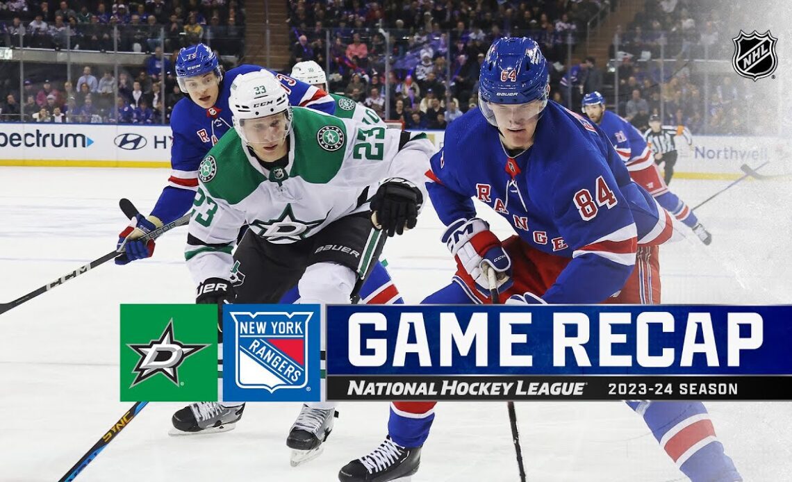 Stars @ Rangers 2/20 | NHL Highlights 2024