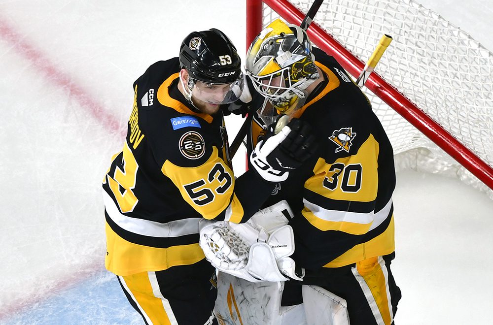 BLOMQVIST SECURES FIRST AHL SHUTOUT IN PENS’ 3-0 WIN