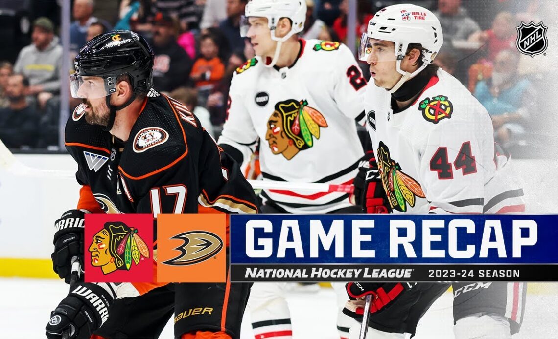 Blackhawks @ Ducks 3/21 | NHL Highlights 2024