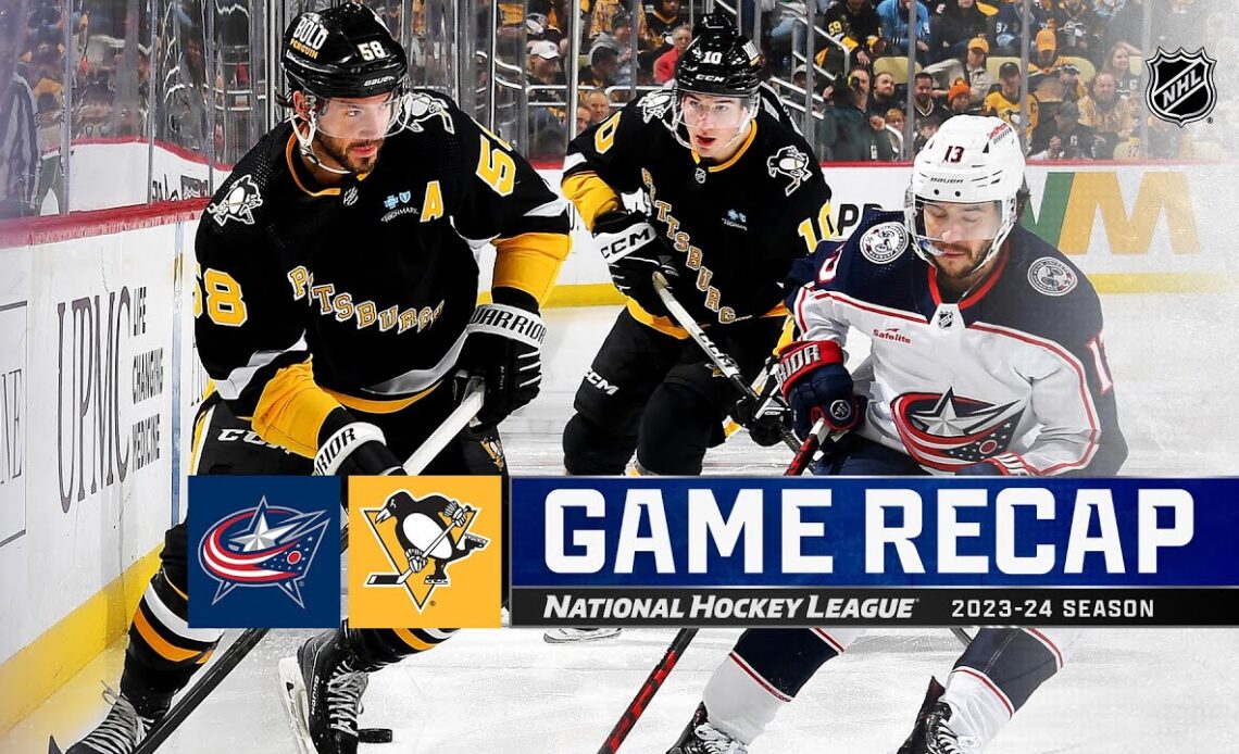 Blue Jackets @ Penguins 3/28 | NHL Highlights 2024