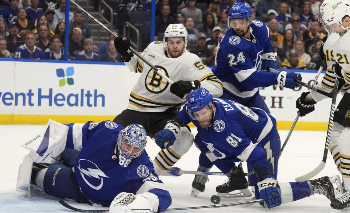 Brayden Point scores, Andrei Vasilevskiy stops 23 and the surging Lightning beat the Bruins 3-1