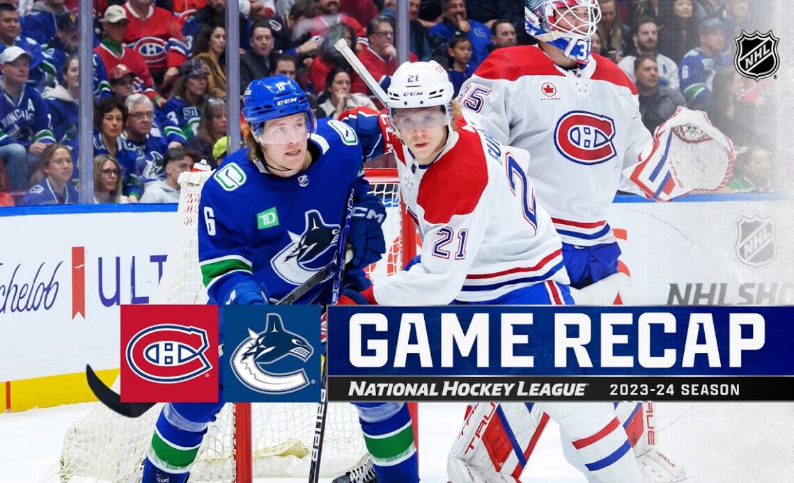 Canadiens @ Canucks 3/21 | NHL Highlights 2024