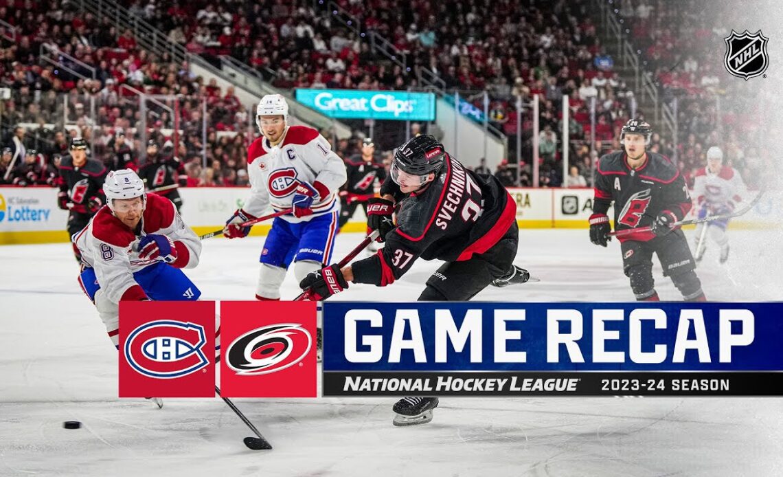 Canadiens @ Hurricanes 3/7 | NHL Highlights 2024