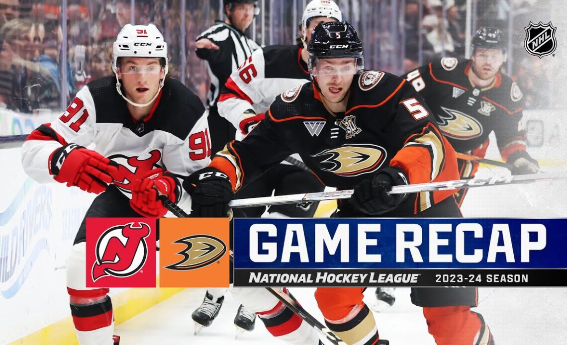 Devils @ Ducks 3/1 | NHL Highlights 2024