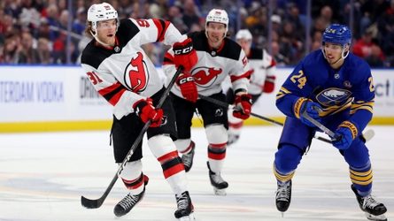 Devils fall 5-2 to Sabres as Tage Thompson scores four goals