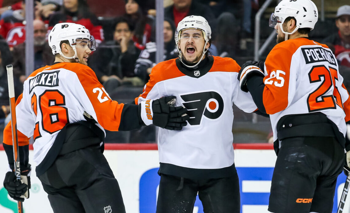 Travis Konecny Philadelphia Flyers Celebration