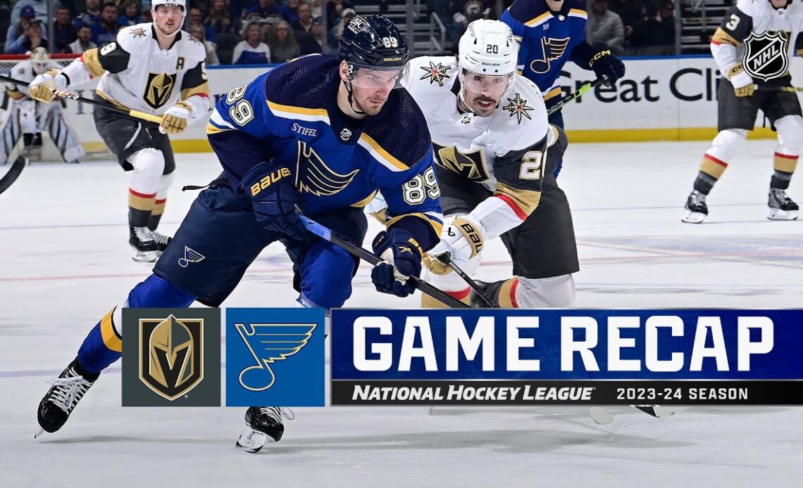 Golden Knights @ Blues 3/25 | NHL Highlights 2024