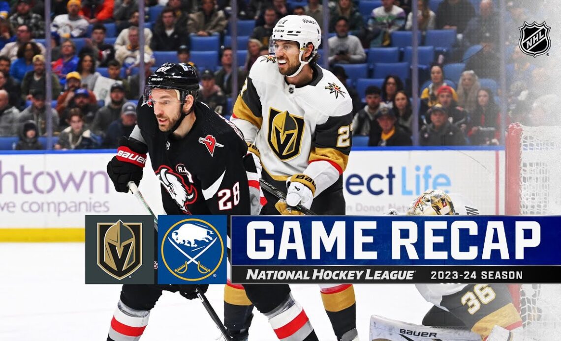 Golden Knights @ Sabres 3/2 | NHL Highlights 2024