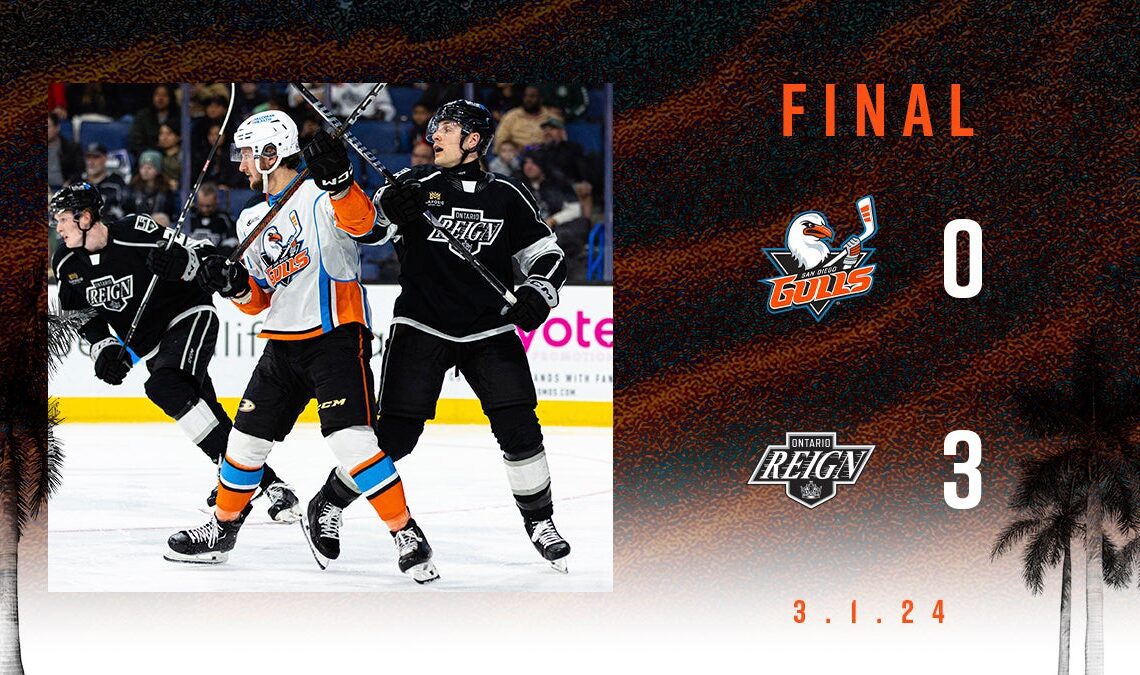 Gulls Fall 3-0 to Rival Reign