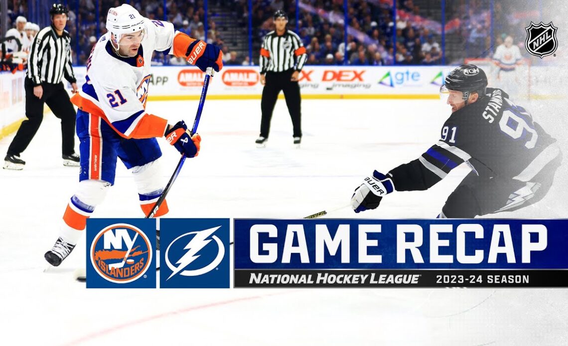 Islanders @ Lightning 3/30 | NHL Highlights 2024