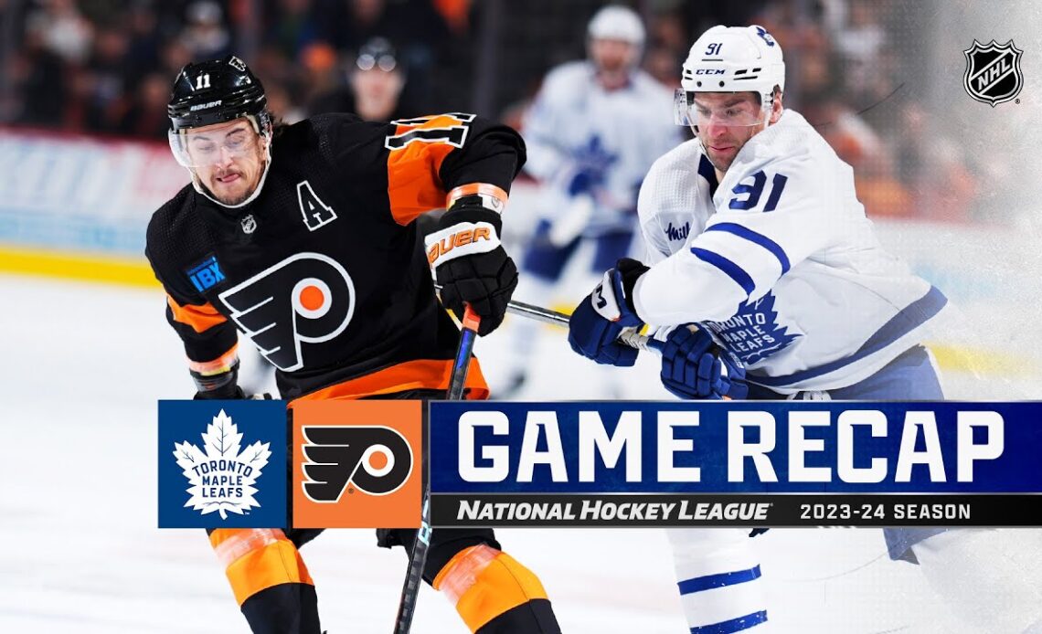 Maple Leafs @ Flyers 3/19 | NHL Highlights 2024