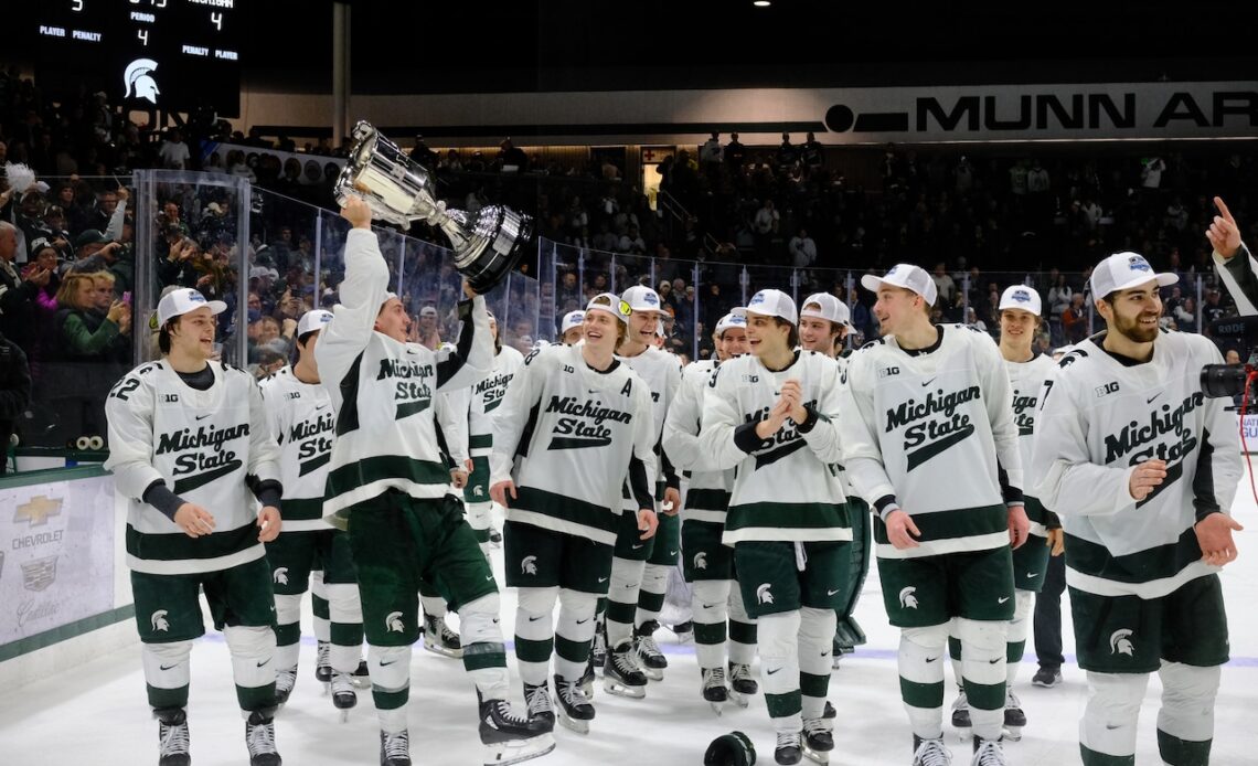 Michigan and Michigan State ice hockey face off for Big Ten Championship